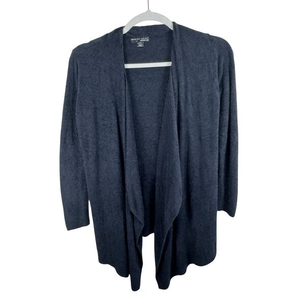 Barefoot Dreams Cozychic Lite Calypso Wrap Dark Gray Open Cardigan Size L XL - Picture 4 of 8